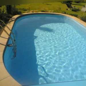 Beckenrandsteine Beton Pool oval Poolumrandung Ovalpool Umrandung Betonsteine