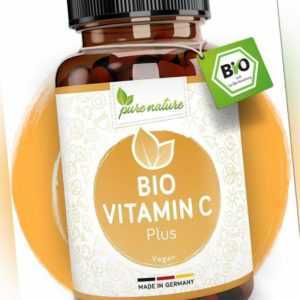 Natürliches Bio Vitamin C hochdosiert 180 Vegan Kapseln für Immunsystem