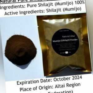 Mumijo Shilajit | Pulver Powdered | 50 g | 70% Humin- & Fulvinsäure | + Analyse