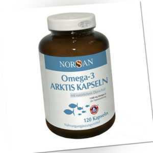 Norsan Omega -3 Artiks Kapseln - 120 Weichgelkapseln 1500 mg Omega-3 Fischöl EPA