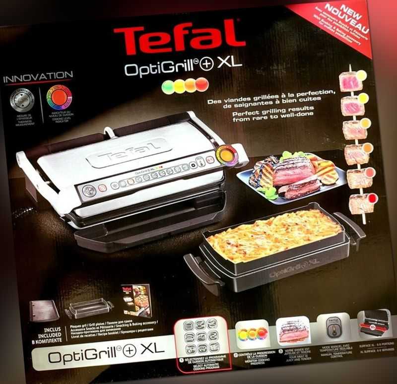 Tefal Kontaktgrill OptiGrill Plus XL mit Snaking und Baking GC 724D NEU  OVP ✅