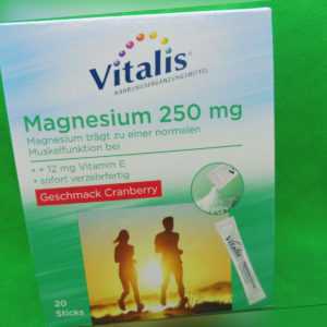 Vitalis® Nahrungsergänzungsmittel; Magnesium 250 mg; 20Bt a.1,5g