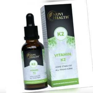 Vitamin K2 Tropfen - 200µg - 50ml - Menaquinon MK7 99,7% ALL Trans - Vegan Kappa