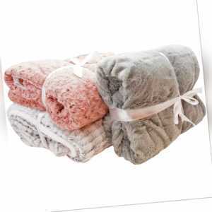 Wohndecke 200x150 Kuscheldecke warm weiche Überwurf Sofa