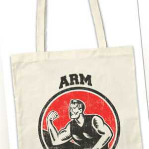 Arm Wrestler Stofftasche Einkaufstasche Over the Gym Top Wrestling Armdrücken