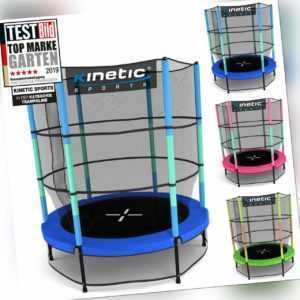 KINETIC SPORTS Kinder Trampolin mit Sicherheitsnetz Indoor Jumper Fun 140cm