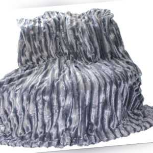 XXL Kuscheldecke Pelzdecke Beidseitig Pelzimitat Wohndecke