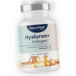 Hyaluron + Collagen mit Biotin, Selen, Zink und Vitamin C, 180 Kapseln
