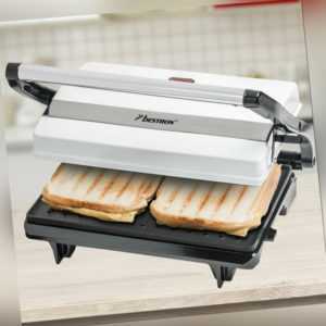 Tisch Grill Sandwich Maker Auffangschale 2 Wärmeflächen fettarm Kontakt-Grillen