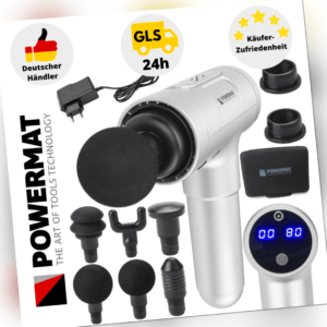 Massagepistole 6 Köpfe Massagegerät Elektrisch LCD Massage Gun Muskel Massager