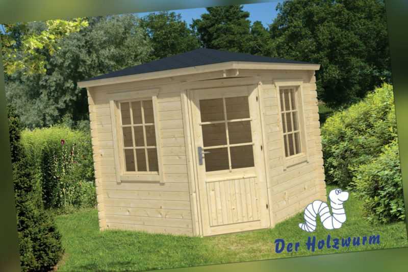 Gartenhaus Jos Blockhaus 250x250 cm Holzhaus 28mm Gerätehaus Pavillon Holz Neu 