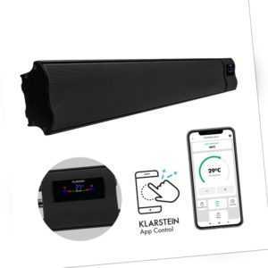 Heizstrahler Infrarot Terrassen elektro Heizer Wärme App Control 2400W schwarz