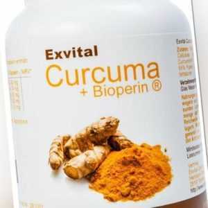 Exvital Curcuma + Bioperin ® - Curcumin hochdosiert, 1500 mg, Kurkuma, Vegi