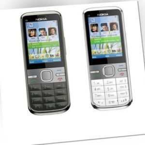 Nokia C5-00 | 2.2" Zoll |  Bluetooth | 5 MP | silber-weiß | ohne...