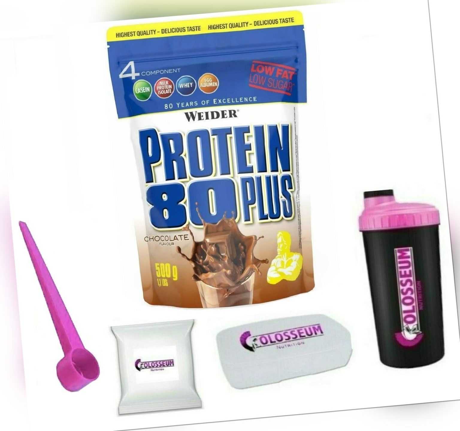 Weider Protein 80 Eiweiß 31,18€/kg 500g Fitness Whey Molke gratis Bonus