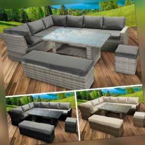 Poly Rattan Gartenmöbel Essgruppe Lounge Sitzgruppe Garten Garnitur Set Holidays