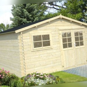 28mm Gartenhaus Karlsruhe 400x400 cm Gerätehaus Holz Holzhaus Schuppen Blockhaus