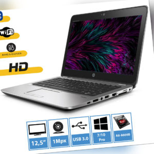 HP EliteBook 725 G3 12,5 Zoll A8 8600B HD USB 3.0 BLUETOOTH KAM Win10 Pro