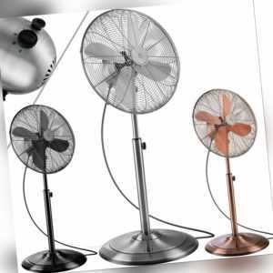 KESSER® Standventilator Ø40 Luftkühler Ventilator 60W Lüfter Metall Chrom