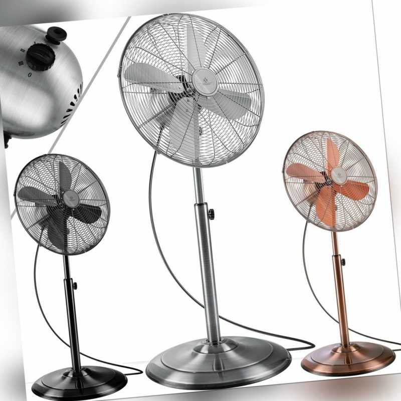 KESSER® Standventilator Ø40 Luftkühler Ventilator 60W Lüfter Metall Chrom