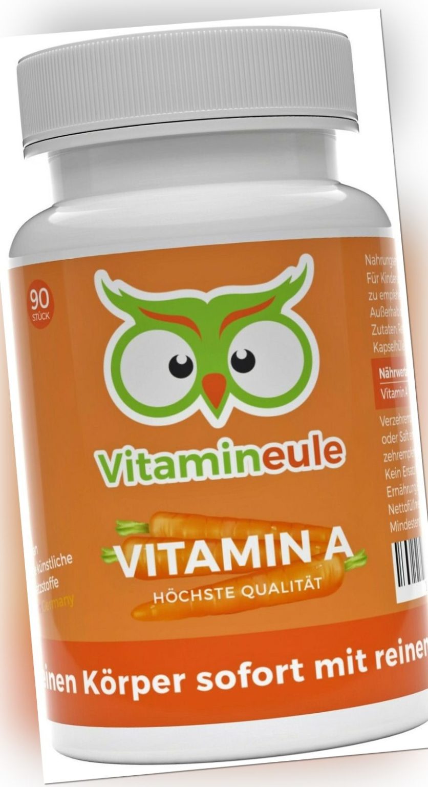 Vitamin A Kapseln - 3000µg Retinylacetat - Retinol - vegan - Vitamineule