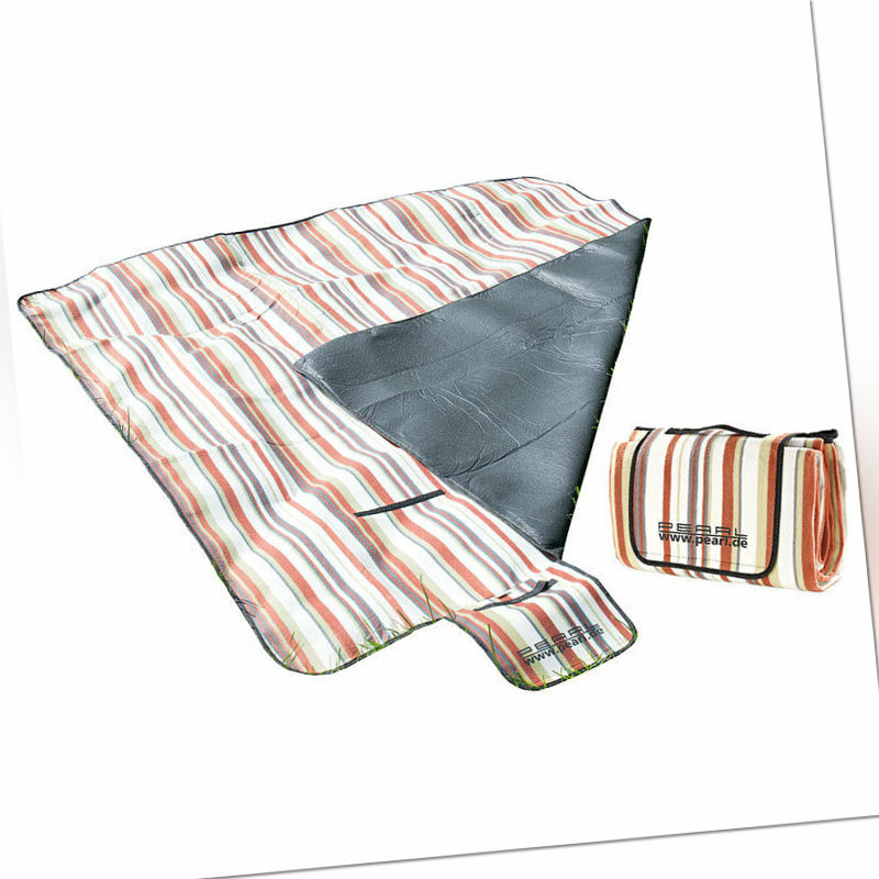 Picknikdecke: Fleece-Picknick-Decke 200 x 175 cm, wasserabweisende