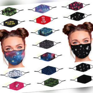 Gesichtsmasken Weihnachtsmaske waschbar Ohrschlaufen verstellbar Fach für Filter