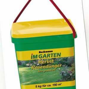 Beckmann Herbst Rasendünger Premium für 150m² Garten Rasen Dünger 5 kg