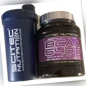 (36,02€/kg)Scitec Nutrition BCAA 6400(375 Taps)(480g Gesamtinhalt)+Shaker