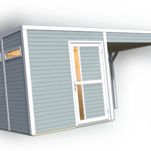 Gartenhaus + Anbau ca. 447x234 cm FARBIG Gerätehaus Holzhaus Holz Schuppen