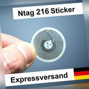 1-25 Stk.   NFC Sticker NTag216, 888 Byte - tag tags für Android & iPhone DE