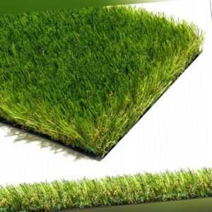 Kunstrasen hochflor Rasenteppich grün für außen Balkon Garten Mileno Verde 2m 4m