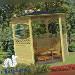 Pavillon Mittelgross Gartenlaube Durchmesser 290 cm 9,5 cm Pfosten Pavillion Neu