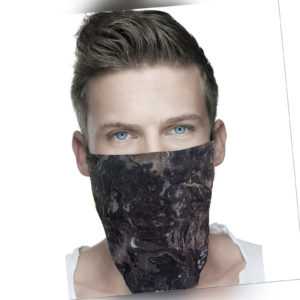 ALB Stoffe® Premium Loop MARBLE, Mund-Nasen-Maske, antimikrobiell,100% dt. Her.