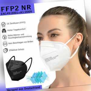 FFP2 Maske 10-1000 x CE 1463 Zertifiziert Atemschutzmaske Mundschutz Schutzmaske