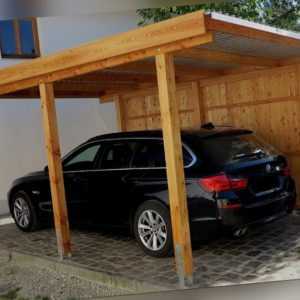 Einzelcarport 3x6 m, ca. 310 x 600cm, Lärche, direkt vom Hersteller