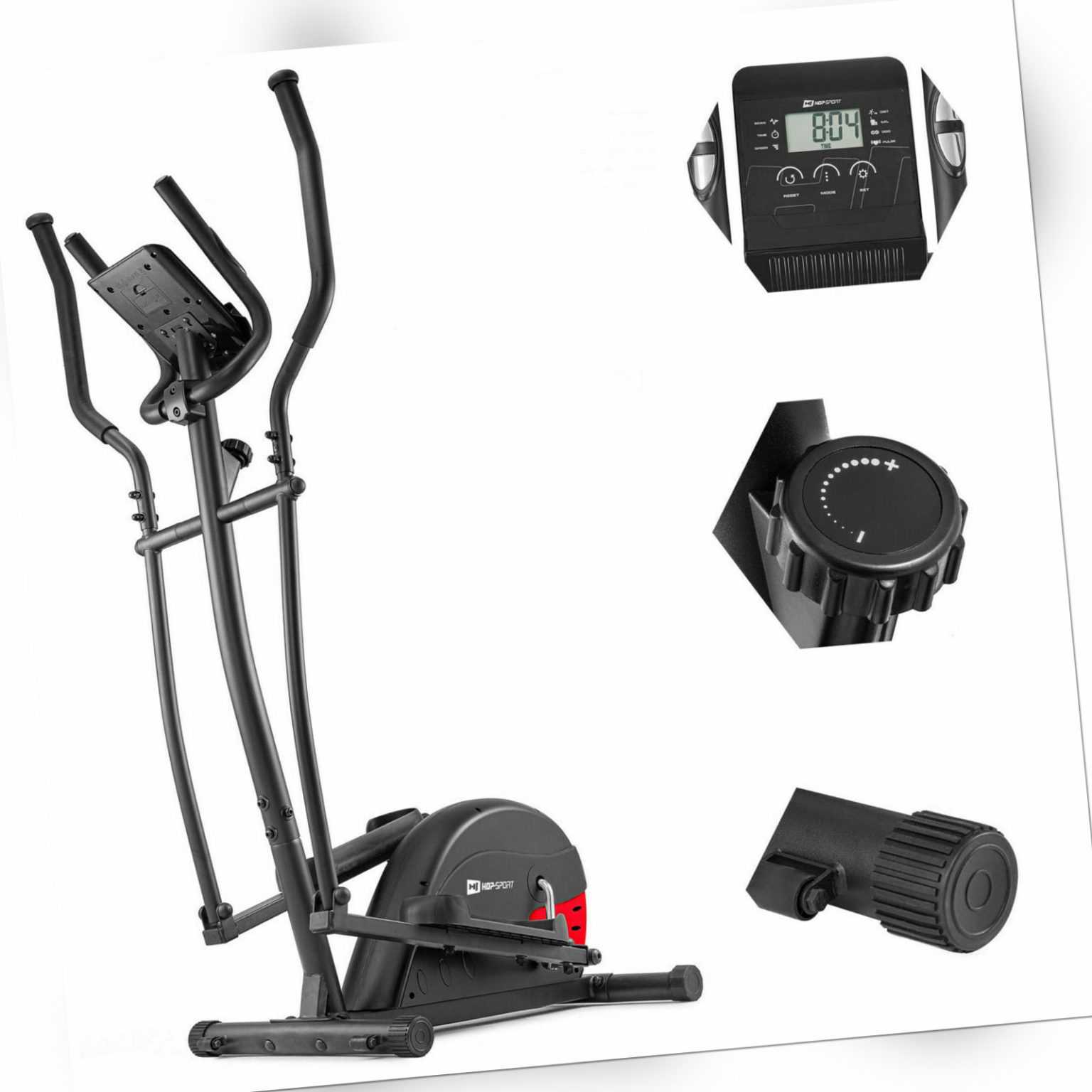 Hop-Sport Crosstrainer Heimtrainer Stepper Nordic Walking Elliptical Focus rot