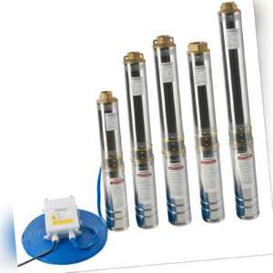 AREBOS 4" Zoll Tiefbrunnenpumpe Brunnenpumpe Tauchpumpe Gartenpumpe Wasserpumpe