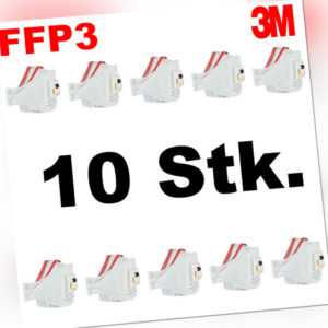 10x 3M™ Aura™ 9332+ Maske, FFP3, Feinstaubmaske, Atemschutzmaske