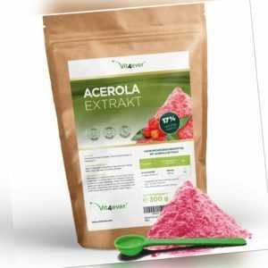 2x Acerola Extrakt = 600g Pulver - natürliches Vitamin C + Dosierlöffel