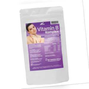 Vitamin B Komplex Tabletten hochdosiert B1 B2 B3 B5 B6 B12 Biotin Folsäure