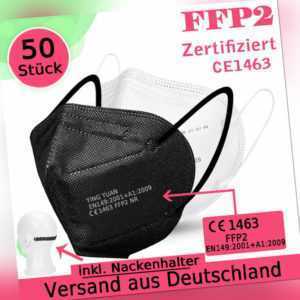 50 x FFP2 Maske Atemschutzmaske Mundschutz 5-Lagig Schutzmaske Zertifiziert CE