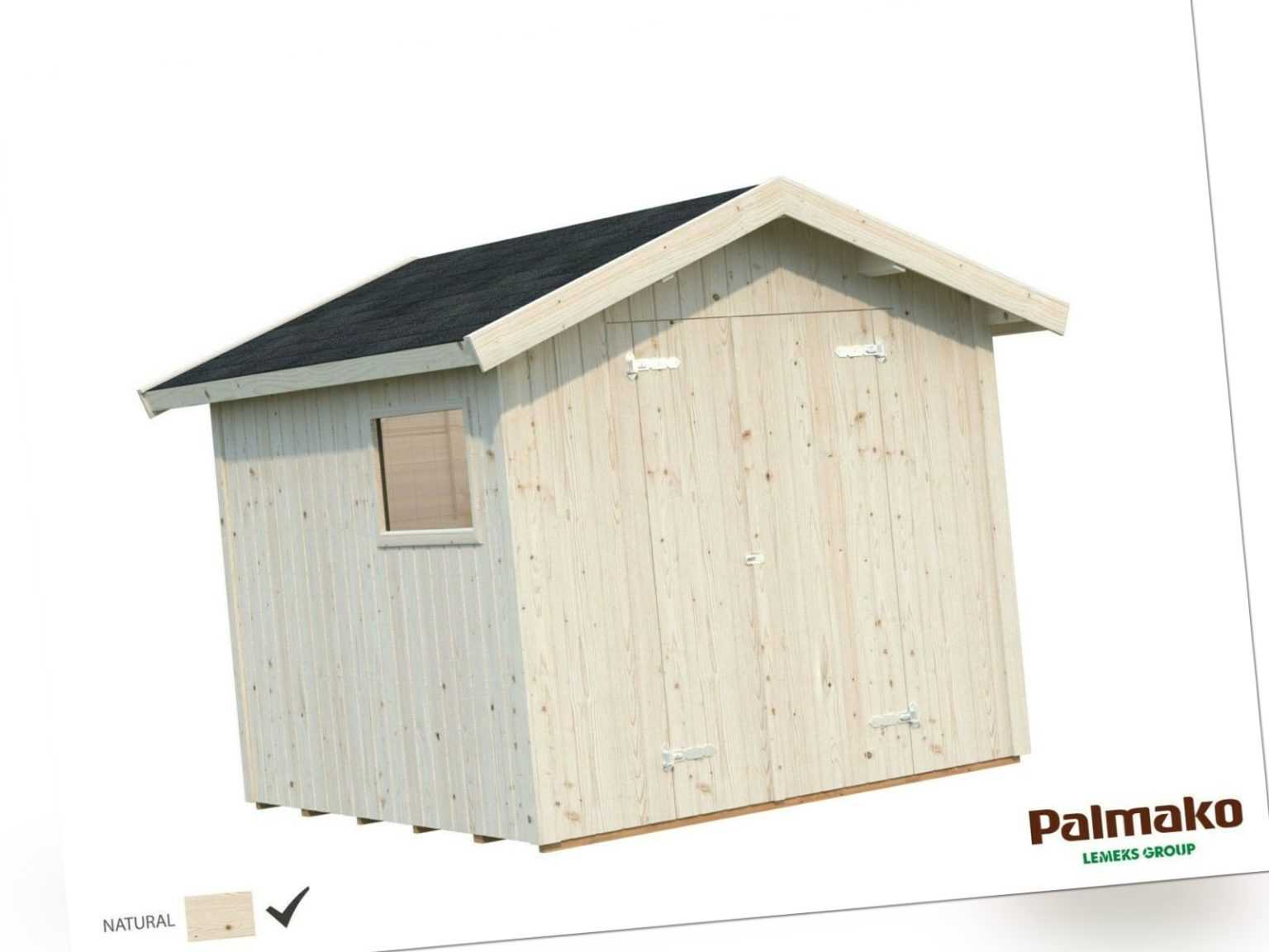 Gartenhaus Nils 5,4 Blockhaus Geräteschuppen Holzhaus 233x239 cm Holz Schuppen