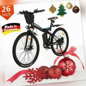 E-Bike 26 Zoll Klapprad Elektrofahrrad Mountainbike Citybike Shimano 21-Gang EU