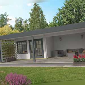 40mm Gartenhaus ISO-Glas 820x490cm Pavillon Holz Überdachung Holzhaus Schuppen