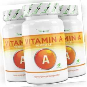 VITAMIN A  240 - 720 Tabletten á 20 mg - 10.000 I.E. Hochdosiert & Vegan