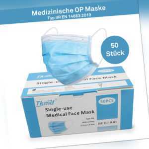 Medizinische OP Masken 3-lagig Mund und Nasen Atemschutz Maske Mundbedeckung