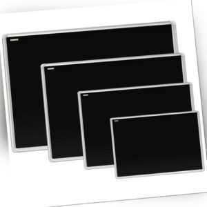 ALLboards Schwarze magnetische Kreidetafel mit Alurahmen Schultafel