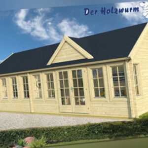 70 mm Gartenhaus ca. 930x400 cm Blockhütte Holzhaus Ferienhaus Gerätehaus Holz