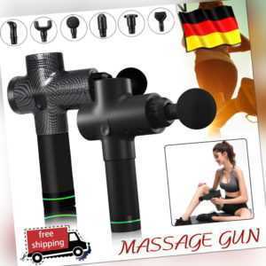 LCD Massage Gun Massagepistole mit 6 Massageköpfen 30 Geschwindigkeiten Massager